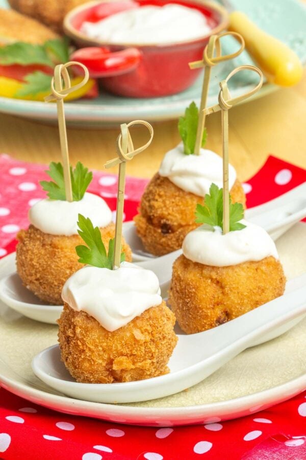 Stuffed Potato Croquettes or Mashed Potato Pancakes filled with Meat are perfect dish to make with leftover mashed potatoes.