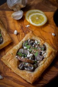 Mushroom & Goat Cheese Tart {Letthebakingbeginblog.com}