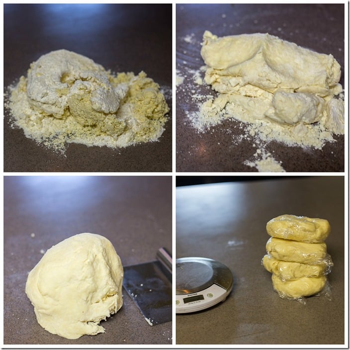 How to prepare the puff pastry dough and cover with parchment paper.