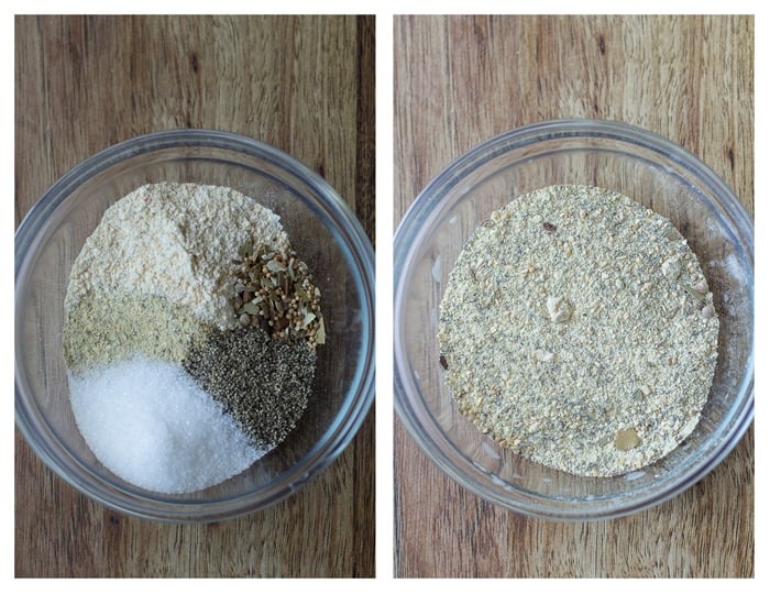 How to make dry rub by mixing ingredients in a bowl.