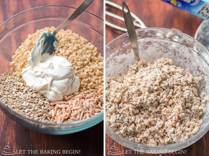 How to combine all ingredients together and mix with a spoon. 