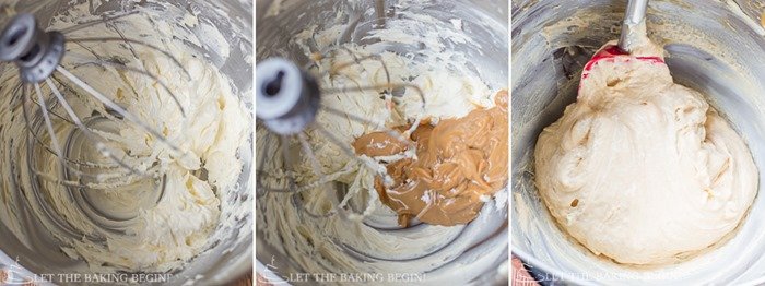 How to make caramel frosting by adding all ingredients in a mixing bowl. 