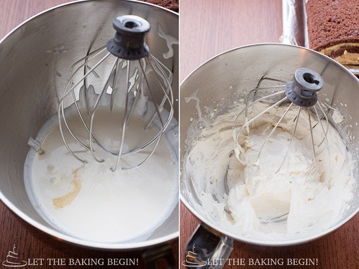How to make chantilly cream by adding all the ingredients and mixing for three to four minutes. 