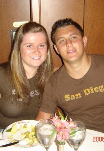 My husband & me on our honeymoon cruise. Circa 2006. Major throwback.