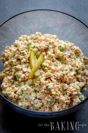 Olivier Russian Potato Salad - You should try this fancied up potato salad and see why our family has been making it for years!