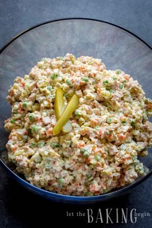 Olivier Russian Potato Salad - You should try this fancied up potato salad and see why our family has been making it for years!