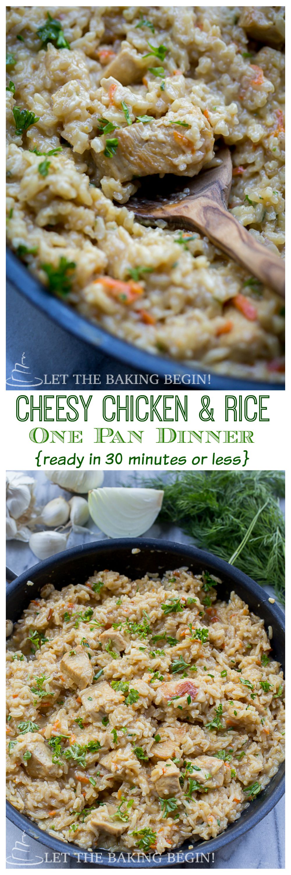 Cheesy Chicken & Rice One Pot Dinner {in 30 Minutes or less) 