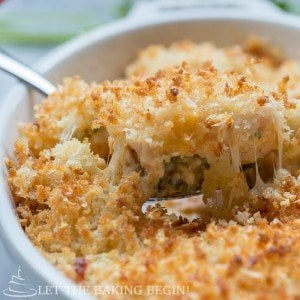 Cheesy Parmesan Crusted Salmon Bake – salmon pieces surrounded by cheese and topped with crispy Parmesan crust. Simply amazing! By LetTheBakingBeginBlog.com | @Letthebakingbgn