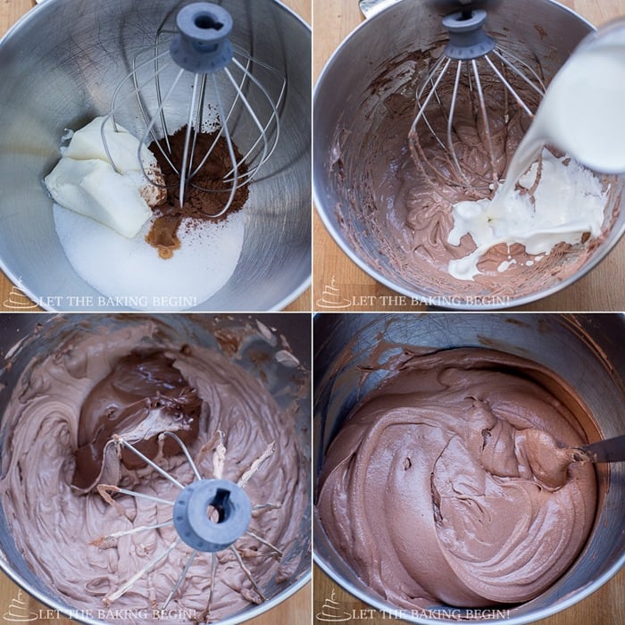 How to make nutella cream by adding all ingredients into a mixing bowl and mixing.