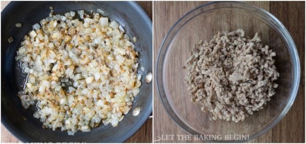 o How to sauté onions and prepare the ground beef for this easy pasta recipe. 