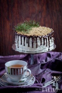 Chocolate Walnut Cake with Sour Cream Frosting | By Let the Baking Begin!