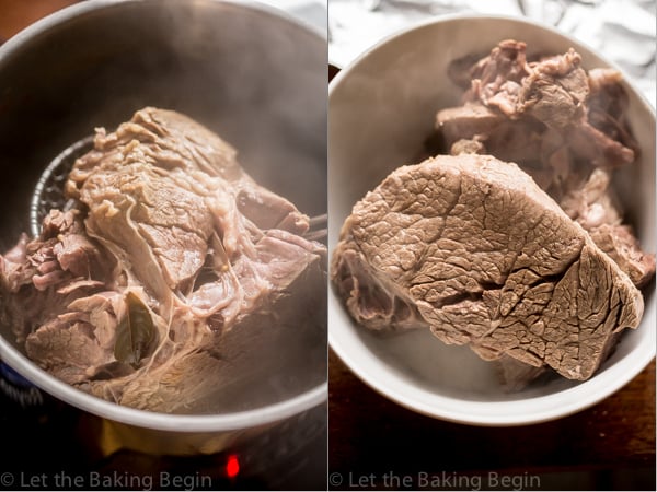How to cook the beef chuck in a pot.
