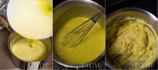 How to make the homemade egg yolk custard buttercream for this Esterhazy cake. 
