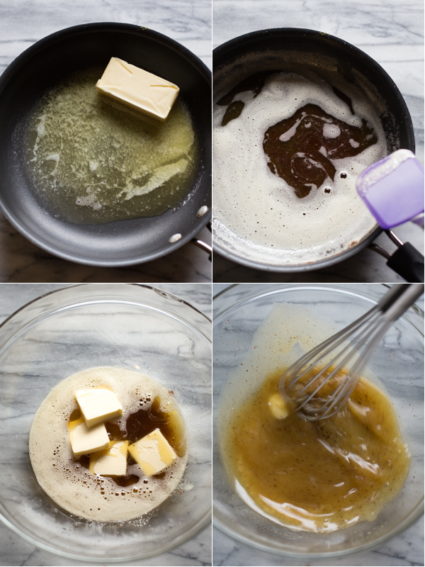 Making the chewy chocolate chip cookie batter step by step