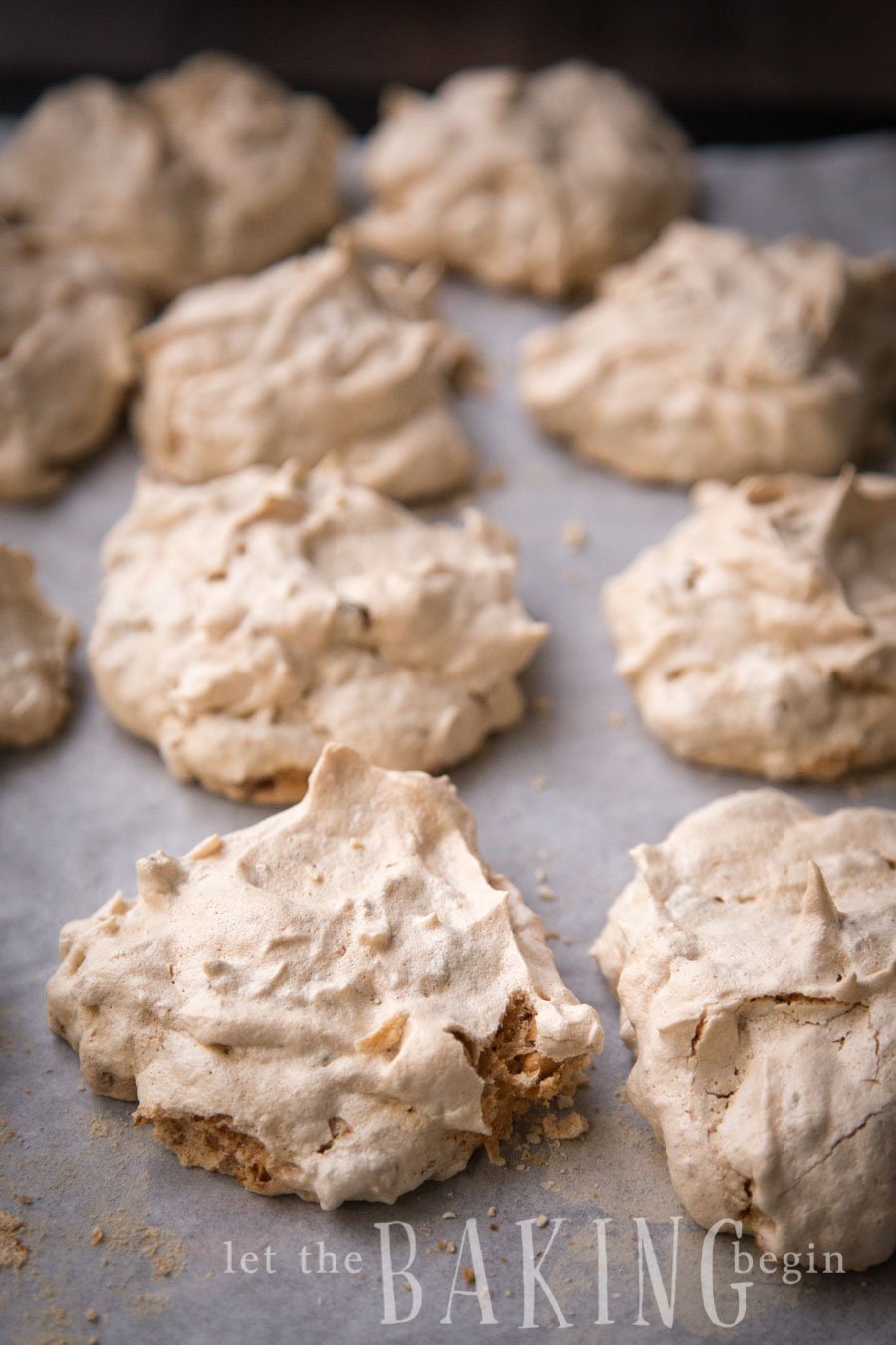 Hazelnut Meringue - Light, crispy and full of hazelnut flavor this meringue is perfect with a cup of tea or as part of a cake | Let the Baking Begin!