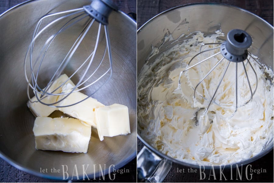 How to cream the butter in a Kitchen aid mixer. 