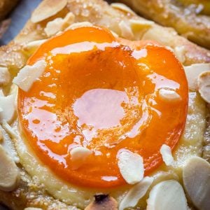 Apricot Almond Pastries - Flaky puff pastry filled with cheesecake, fresh apricot and flaked almonds | Let the Baking Begin!
