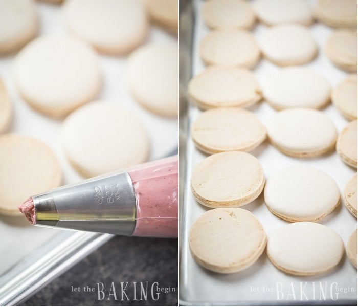 Basic Macarons - Italian Meringue Method - learn all the secrets to perfect macarons in step by step photo tutorial. 