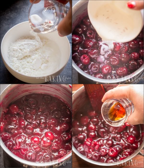 Simple Cherry Sauce - basic recipe for cherry sauce that can be used to top cheesecakes, fill turnovers, top ice cream or your morning oatmeal. Very easy to make and super delicious to eat! 