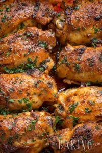Paprika Baked Chicken Thighs are Easy, Succulent, Skinless, Bone-in Chicken Thighs that are oven baked with a special blend of spices infused with Smoked Paprika and cayenne pepper. This special Paprika Spice Blend is great on any grilled meats, including chicken breasts, beef and kabobs.