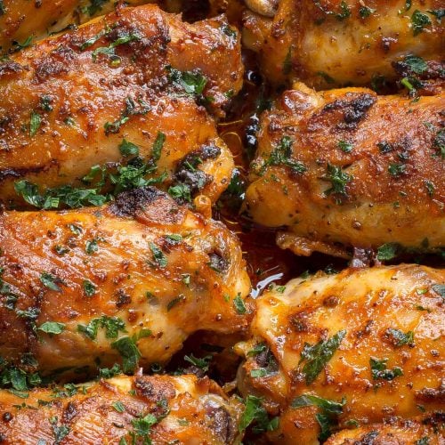 Paprika Baked Chicken Thighs are Easy, Succulent, Skinless, Bone-in Chicken Thighs that are oven baked with a special blend of spices infused with Smoked Paprika and cayenne pepper. This special Paprika Spice Blend is great on any grilled meats, including chicken breasts, beef and kabobs.