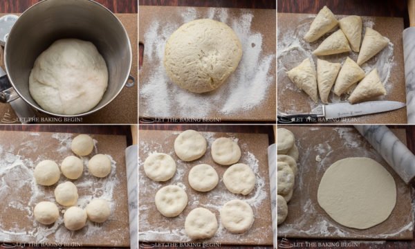 Visual step by step directions for how to make pita bread