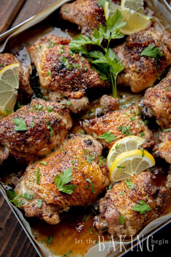 Baked Lemon Chicken is made with a delicious Lemon Pepper Seasoning. This recipe is the best for easy dinner prep. 