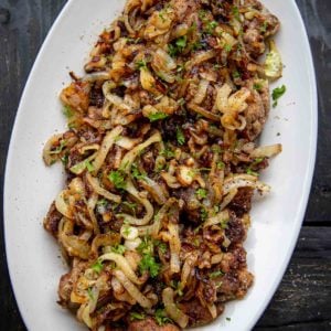 Fried Chicken Liver with fried onion