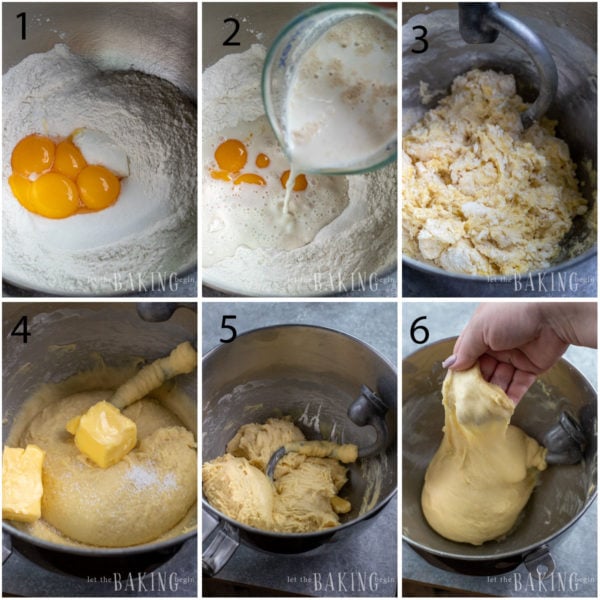 Step by step pictures to making the sweet bread yeast dough recipe