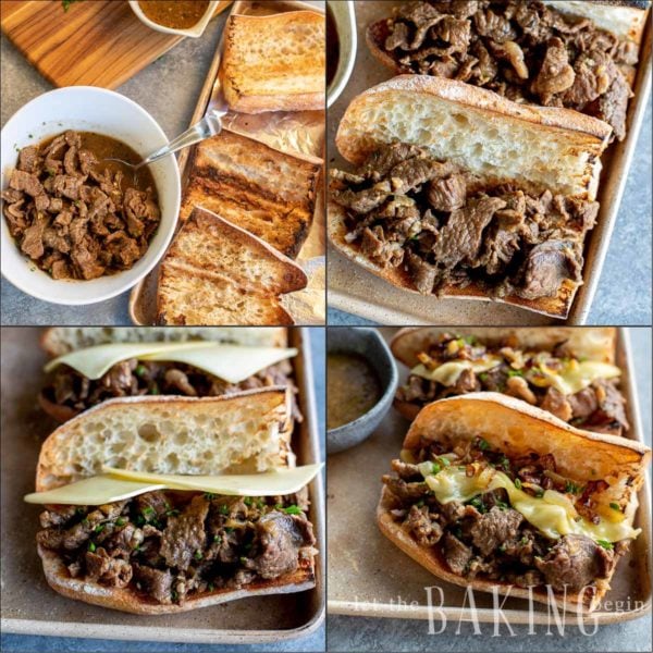 How to serve a french dip sandwich step by step