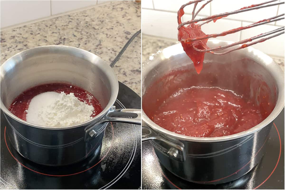 Raspberry Sauce, step by step.